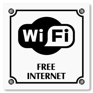 Free internet, 80x80mm, bílá, Kansas